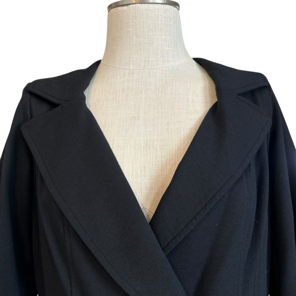 Vintage Cache Black Blazer Womens Sz Large Y2K Power Dressing Parisian Chic - Picture 6 of 16